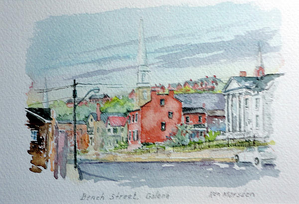 Bench Street Galena Illinois Painting